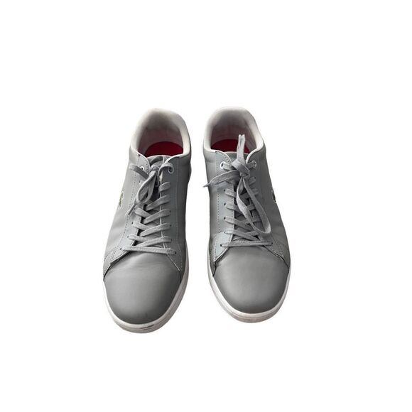 Lacoste Men's Gray Hydez Leather Padded Collar Sneakers Size 10 - Picture 10 of 16